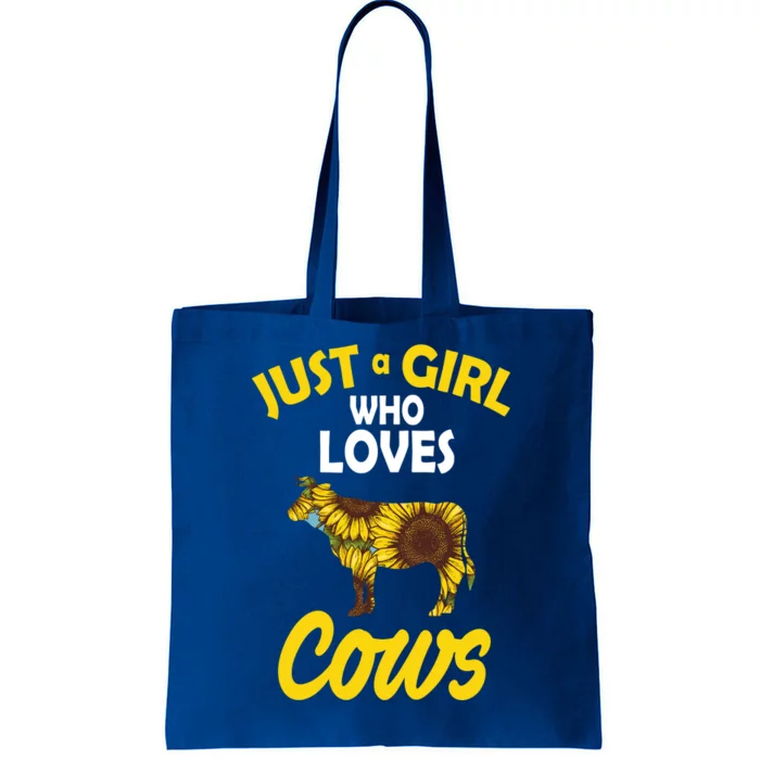 Just A Girl Who loves Cows Flowers Tote Bag