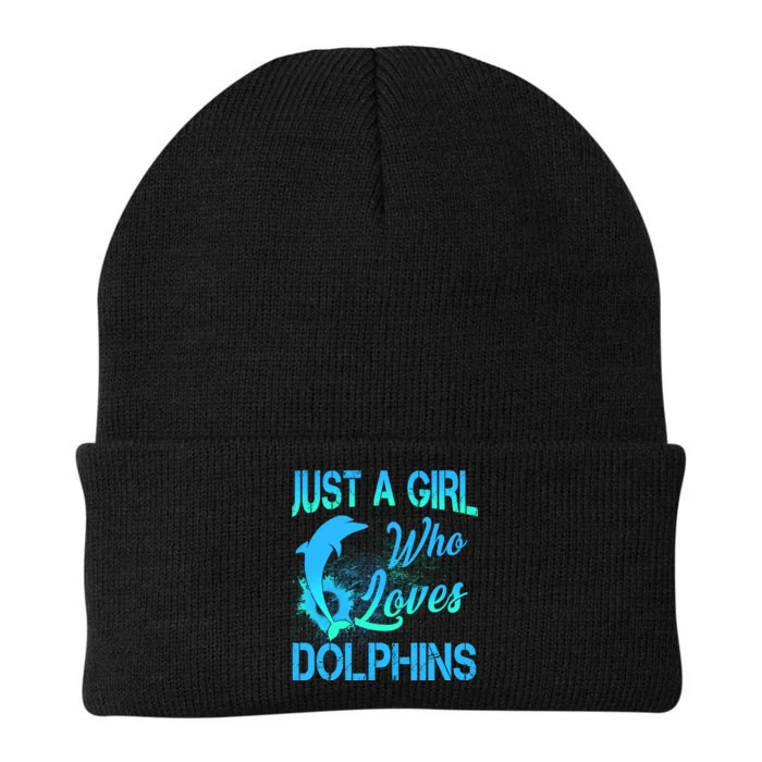 Just A Girl Who Loves Dolphins Knit Cap Winter Beanie