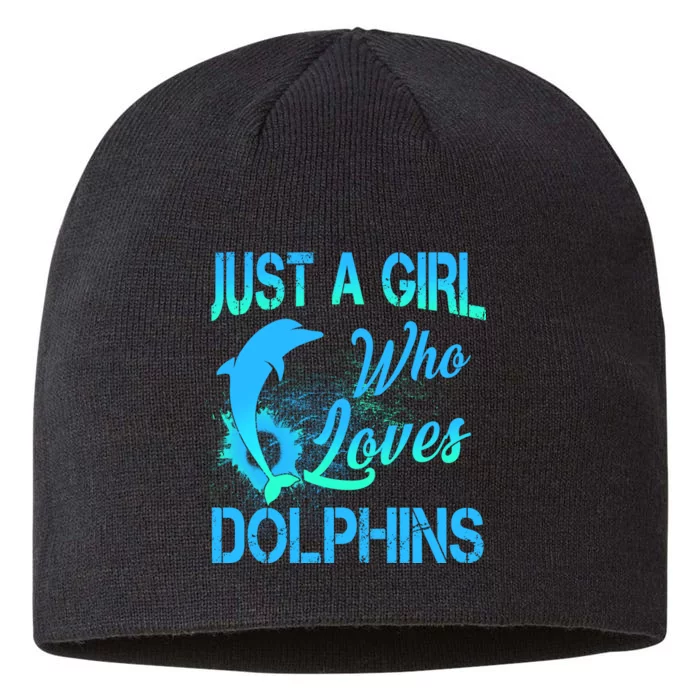 Just A Girl Who Loves Dolphins 8 1/2in Sustainable Knit Beanie