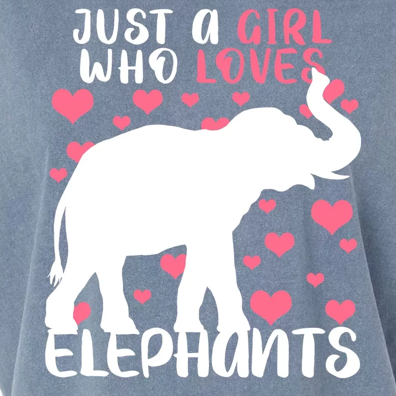 Just A Girl Who Loves Elephants Garment-Dyed Women's Muscle Tee