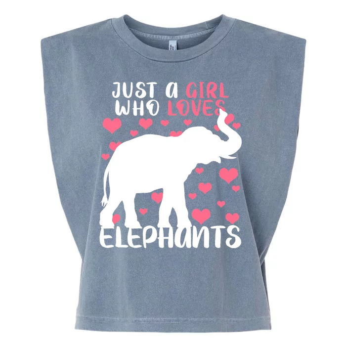 Just A Girl Who Loves Elephants Garment-Dyed Women's Muscle Tee