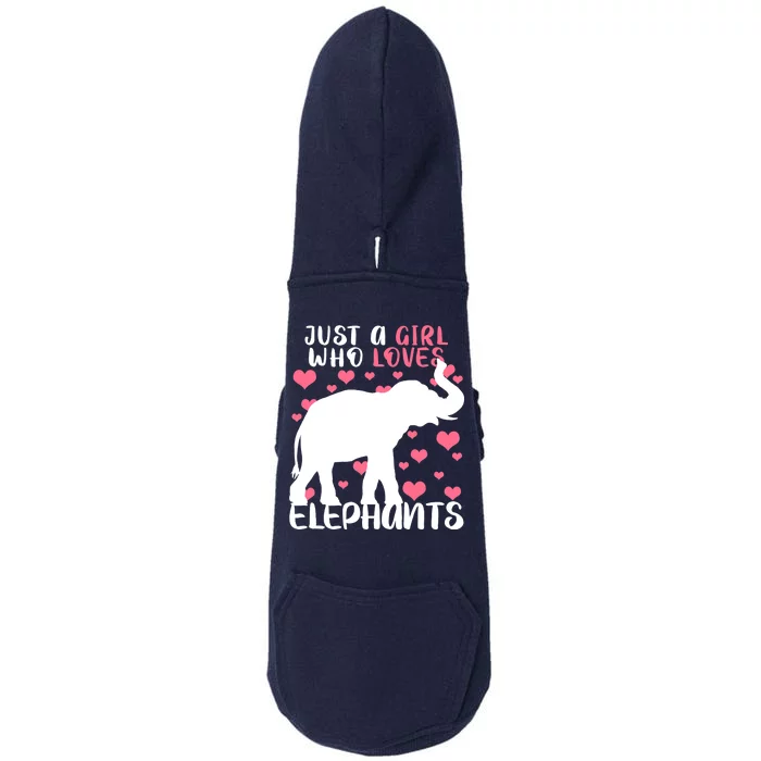 Just A Girl Who Loves Elephants Doggie 3-End Fleece Hoodie