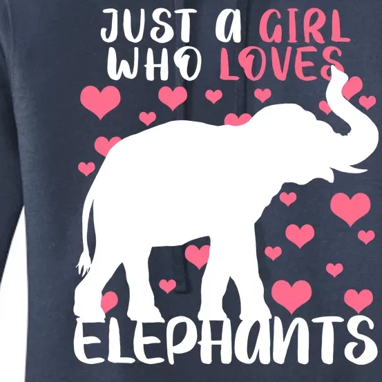 Just A Girl Who Loves Elephants Women's Pullover Hoodie