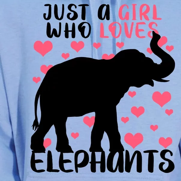 Just A Girl Who Loves Elephants Unisex Surf Hoodie