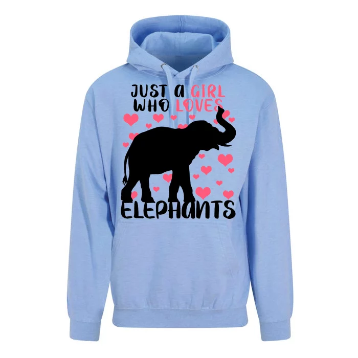 Just A Girl Who Loves Elephants Unisex Surf Hoodie