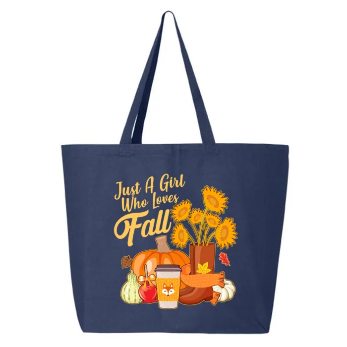 Just A Girl Who Loves Fall Autumn Lover 25L Jumbo Tote