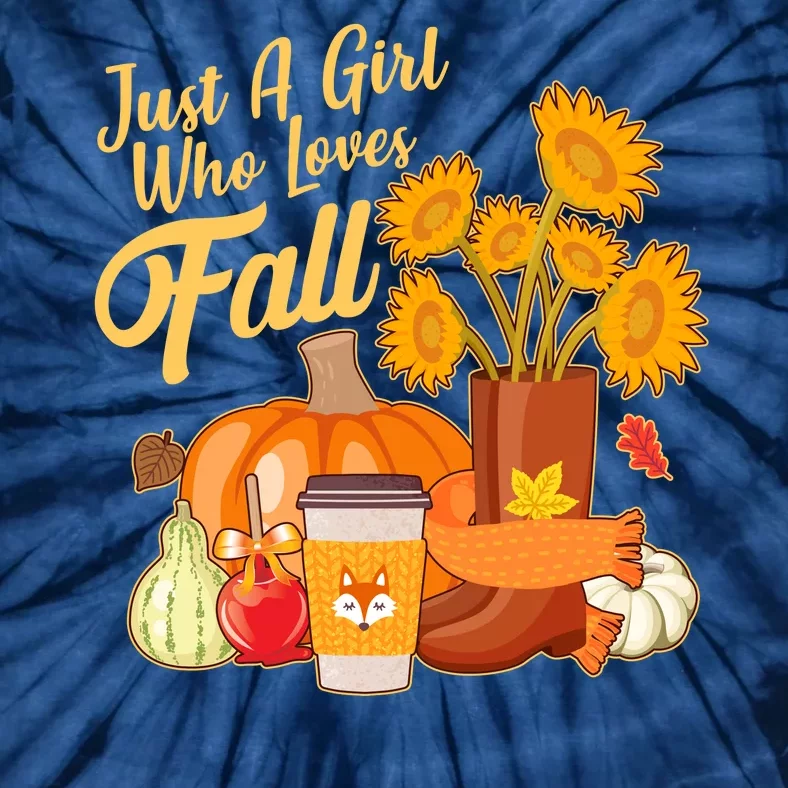 Just A Girl Who Loves Fall Autumn Lover Tie-Dye T-Shirt