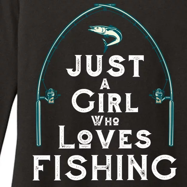 Just A Girl Who Loves Fishing Womens CVC Long Sleeve Shirt