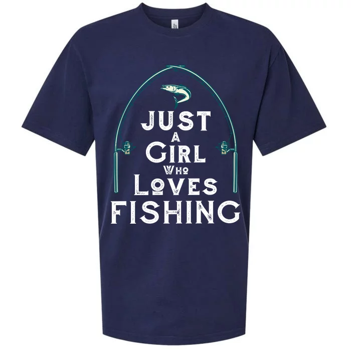 Just A Girl Who Loves Fishing Sueded Cloud Jersey T-Shirt