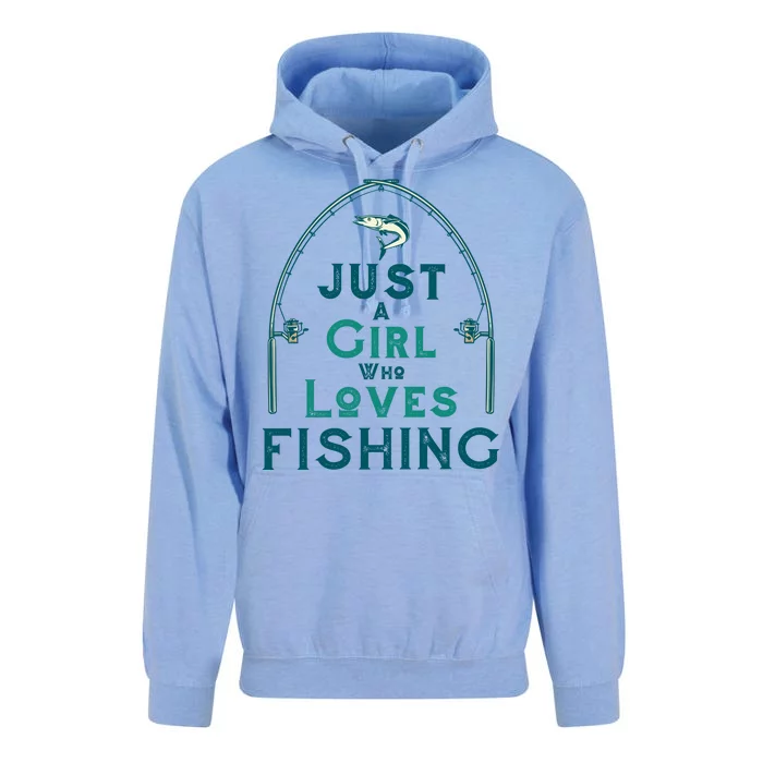 Just A Girl Who Loves Fishing Unisex Surf Hoodie