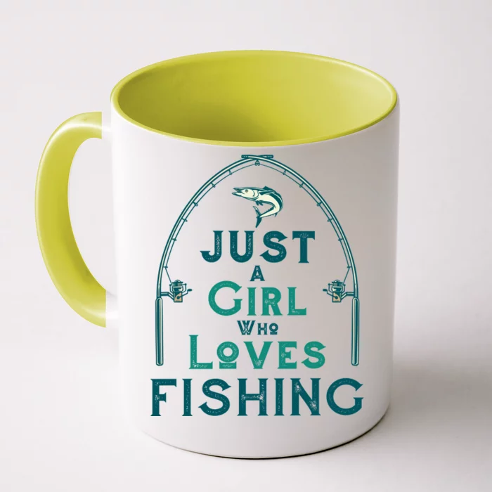 Just A Girl Who Loves Fishing Front & Back Coffee Mug