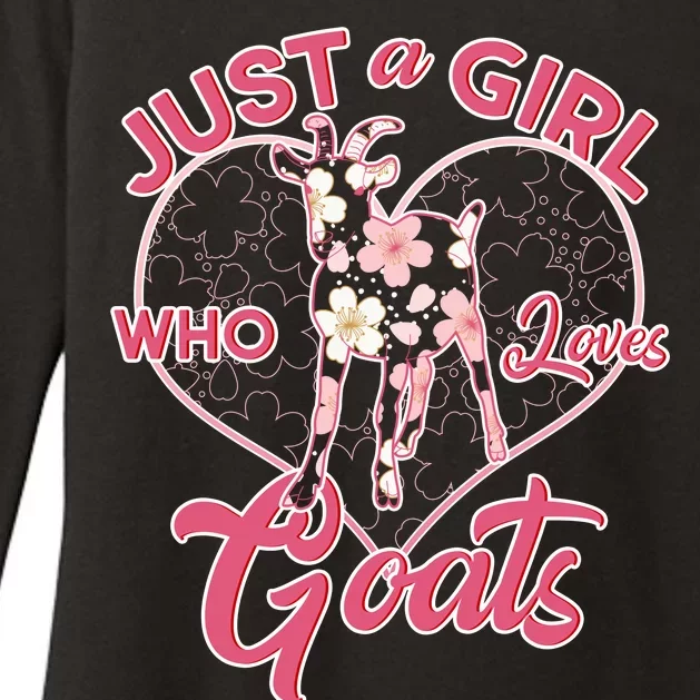 Just A Girl Who Loves Goats Womens CVC Long Sleeve Shirt