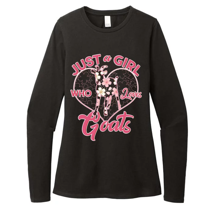 Just A Girl Who Loves Goats Womens CVC Long Sleeve Shirt