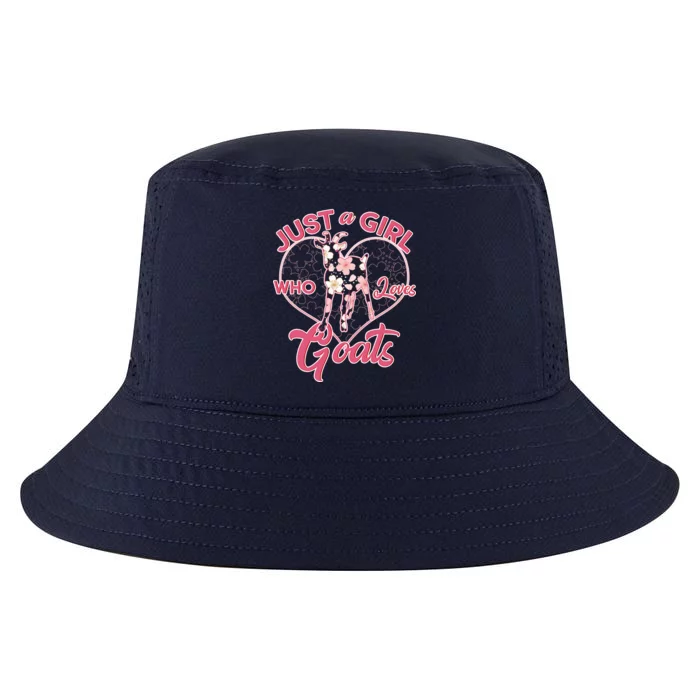 Just A Girl Who Loves Goats Cool Comfort Performance Bucket Hat