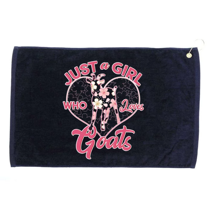 Just A Girl Who Loves Goats Grommeted Golf Towel