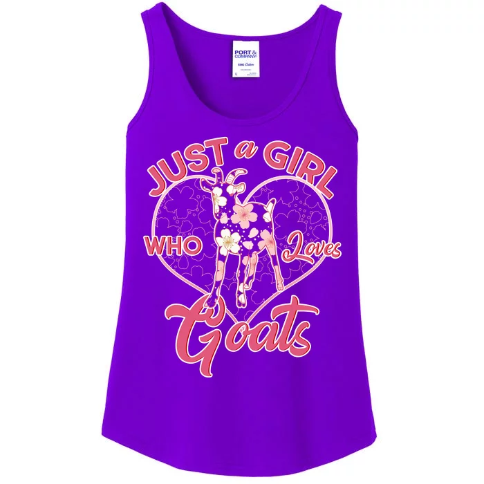 Just A Girl Who Loves Goats Ladies Essential Tank