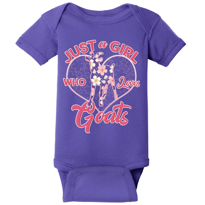 Just A Girl Who Loves Goats Baby Bodysuit