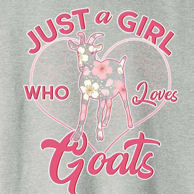 Just A Girl Who Loves Goats Women's Crop Top Tee