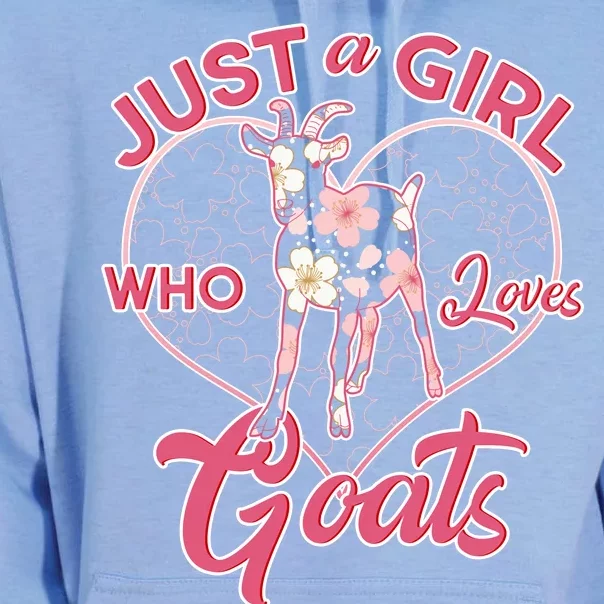 Just A Girl Who Loves Goats Unisex Surf Hoodie