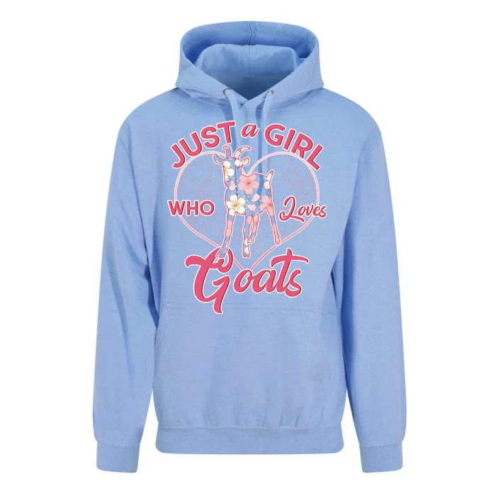 Just A Girl Who Loves Goats Unisex Surf Hoodie