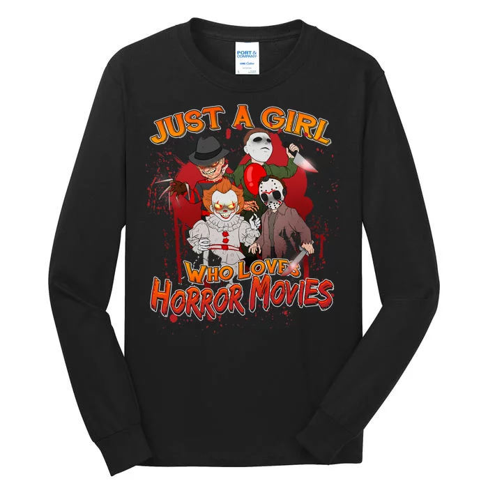 Just A Girl Who Loves Horror Movies Tall Long Sleeve T-Shirt