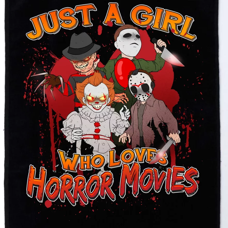 Just A Girl Who Loves Horror Movies Platinum Collection Golf Towel