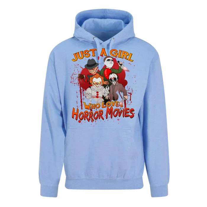 Just A Girl Who Loves Horror Movies Unisex Surf Hoodie