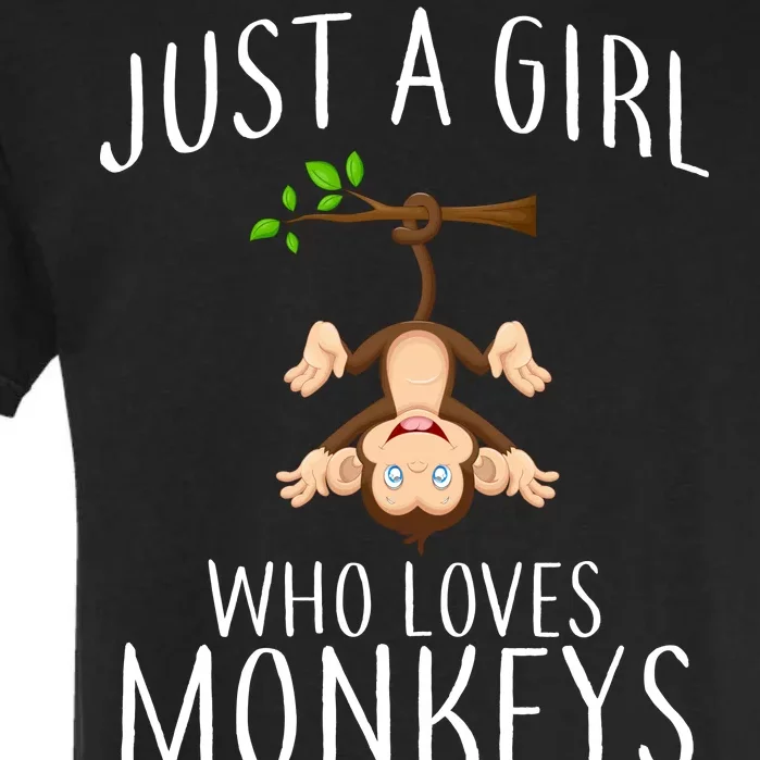 Just A Girl Who Loves Monkeys Garment-Dyed Heavyweight T-Shirt