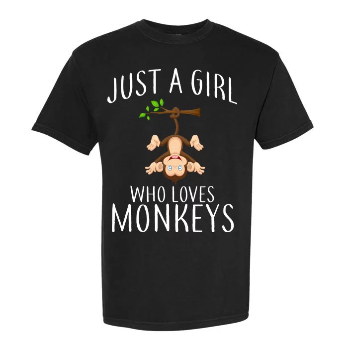 Just A Girl Who Loves Monkeys Garment-Dyed Heavyweight T-Shirt