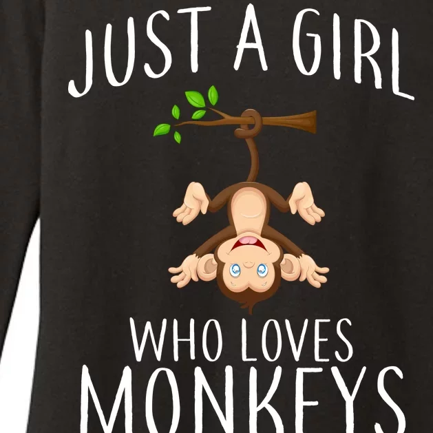 Just A Girl Who Loves Monkeys Womens CVC Long Sleeve Shirt