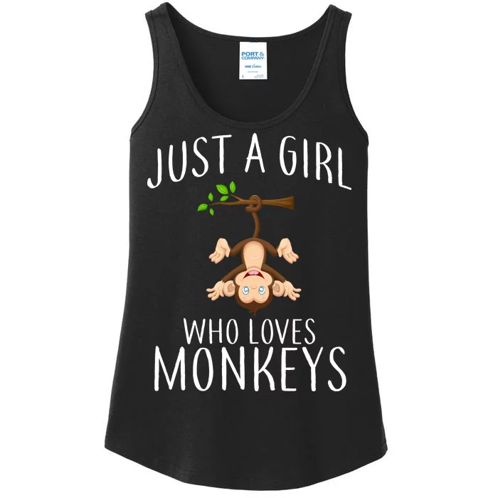 Just A Girl Who Loves Monkeys Ladies Essential Tank