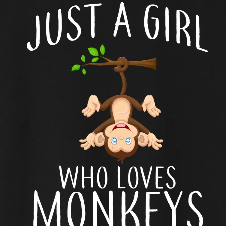 Just A Girl Who Loves Monkeys Women's Crop Top Tee