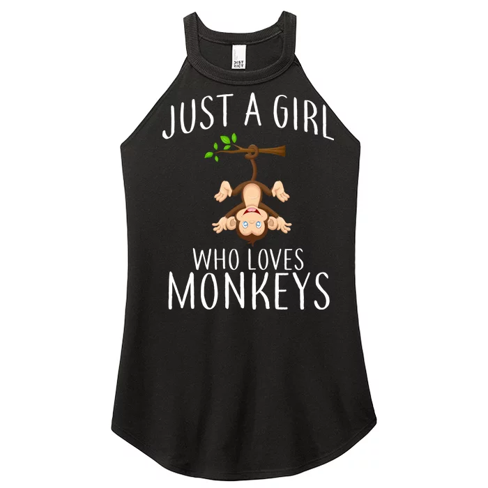 Just A Girl Who Loves Monkeys Women’s Perfect Tri Rocker Tank