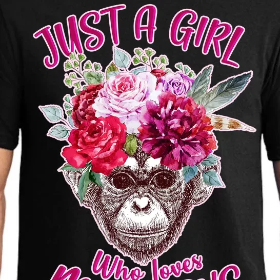 Just A Girl Who Loves Monkeys Cute Pajama Set