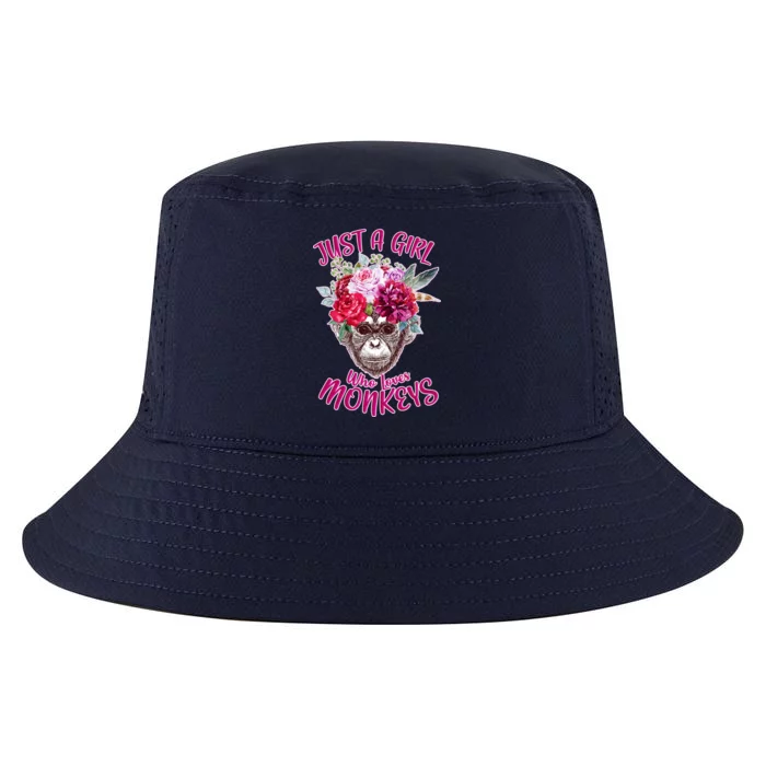 Just A Girl Who Loves Monkeys Cute Cool Comfort Performance Bucket Hat