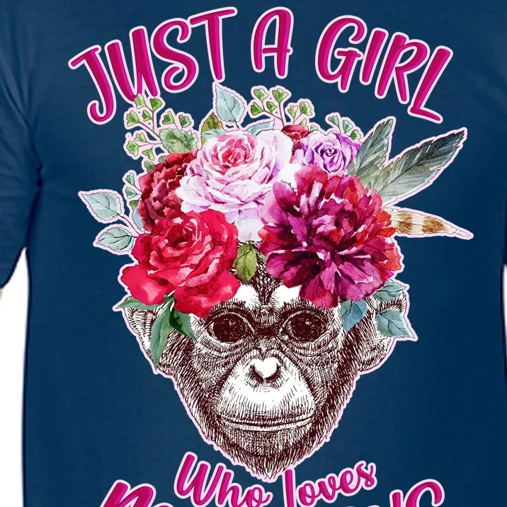 Just A Girl Who Loves Monkeys Cute Comfort Colors T-Shirt