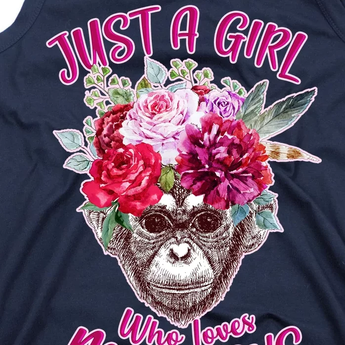 Just A Girl Who Loves Monkeys Cute Tank Top