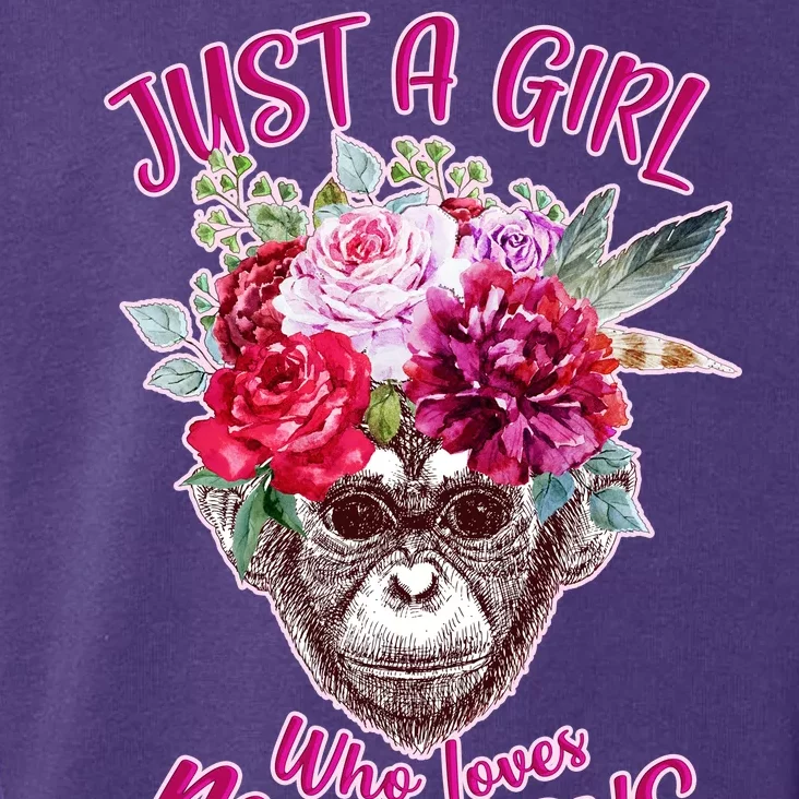 Just A Girl Who Loves Monkeys Cute Toddler Hoodie