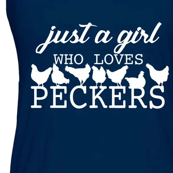 Just A Girl Who Loves Peckers Ladies Essential Flowy Tank