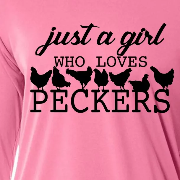 Just A Girl Who Loves Peckers Cooling Performance Long Sleeve Crew