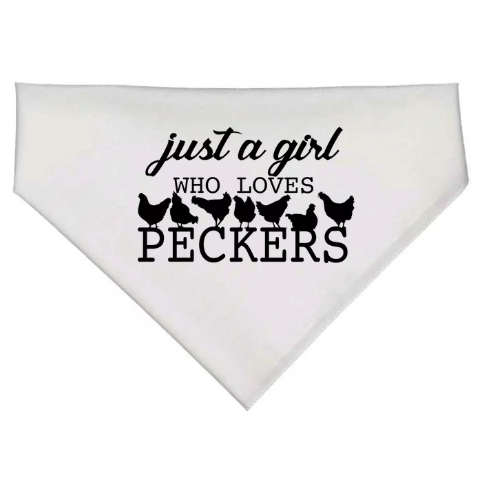 Just A Girl Who Loves Peckers USA-Made Doggie Bandana