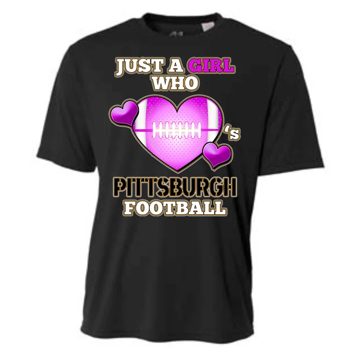 Just A Girl Who Loves Pittsburg Football Cooling Performance Crew T-Shirt