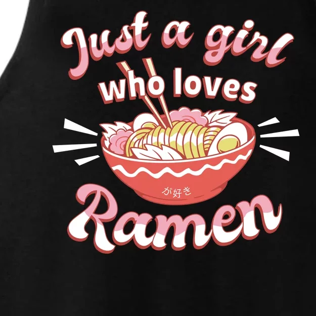 Just A Girl Who Loves Ramen Ladies Tri-Blend Wicking Tank