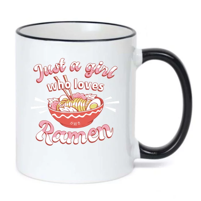 Just A Girl Who Loves Ramen Black Color Changing Mug