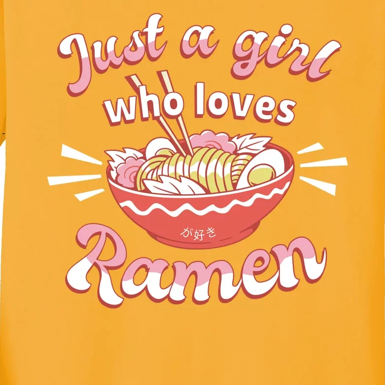 Just A Girl Who Loves Ramen Kids Long Sleeve Shirt