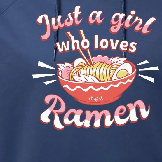 Just A Girl Who Loves Ramen Performance Fleece Hoodie