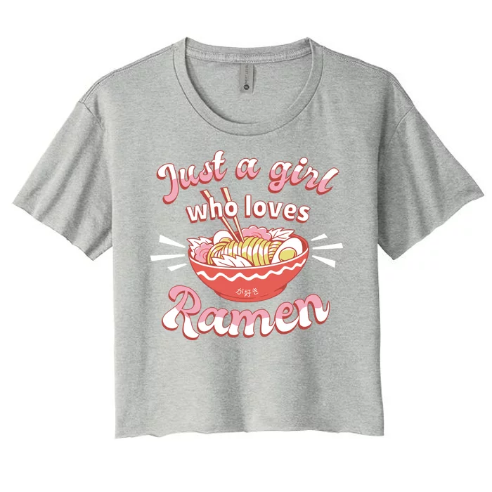 Just A Girl Who Loves Ramen Women's Crop Top Tee