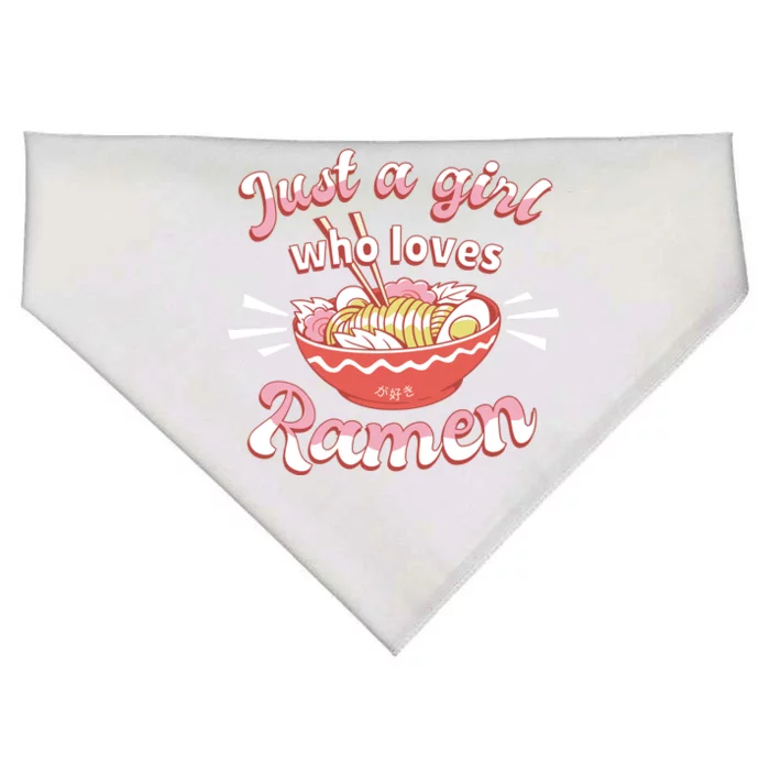 Just A Girl Who Loves Ramen USA-Made Doggie Bandana