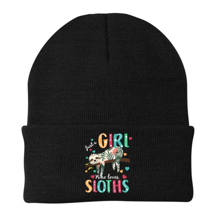 Just A Girl Who Loves Sloths Knit Cap Winter Beanie