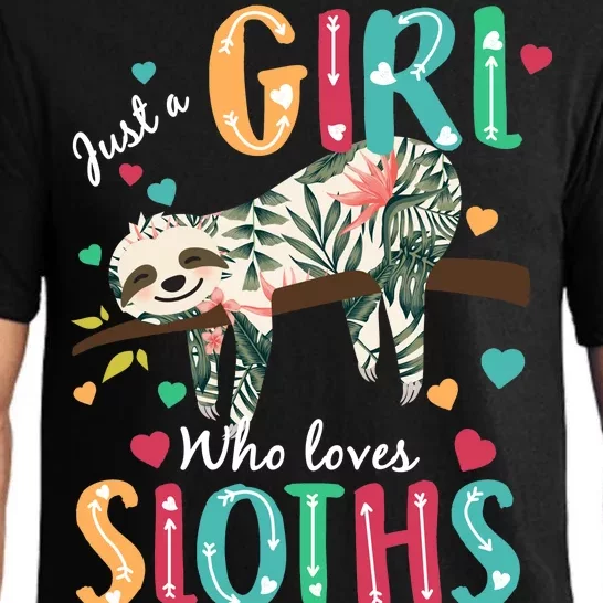 Just A Girl Who Loves Sloths Pajama Set